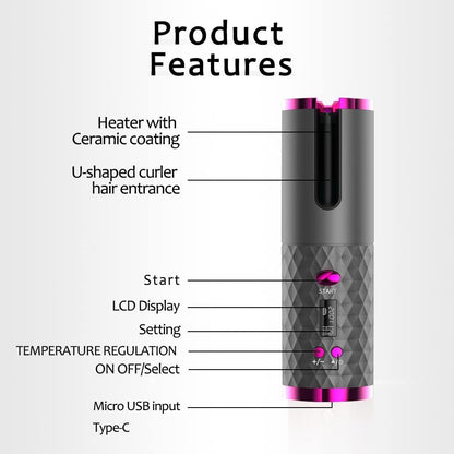 QuickCurl: Wireless Automatic Portable Hair Curler